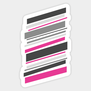 Rising Diagonals: grey and pink Sticker